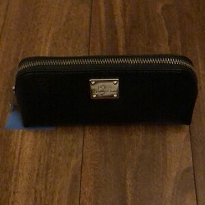 Lauren Ralph Lauren black leather make-up clutch bag (matches wallet) NWOT